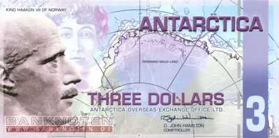 Antarctica - 3  Dollars - Privatausgabe (#022_UNC)