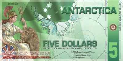 Antarctica - 5  Dollars - Privatausgabe (#023_UNC)