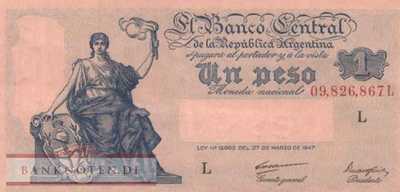 Argentinien - 1  Peso (#257-L_AU)