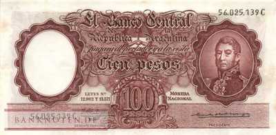 Argentinien - 100  Pesos (#272-C_AU)