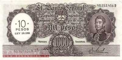Argentinien - 10  Pesos (#284_XF)