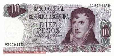 Argentinien - 10  Pesos (#295-U1-D_UNC)