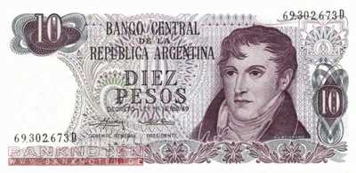 Argentinien - 10  Pesos (#295-U2-D_UNC)
