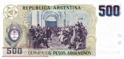 Argentinien - 500  Pesos Argentinos (#316a_UNC)
