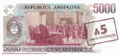 Argentinien - 5  Australes (#321_UNC)