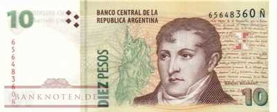 Argentinien - 10  Pesos (#354-N2_UNC)