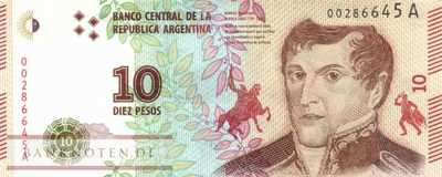 Argentinien - 10  Pesos (#360a_UNC)