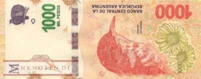 Argentinien - 1.000  Pesos (#366-OA_UNC)