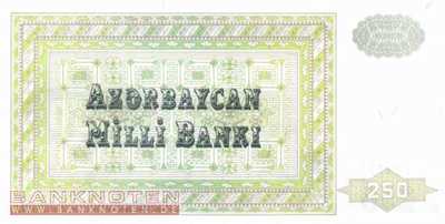 Azerbaijan - 250  Manat (#013b_UNC)