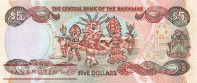 Bahamas - 5  Dollars (#063b_UNC)