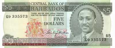 Barbados - 5  Dollars (#032_UNC)