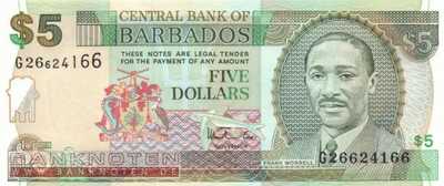 Barbados - 5  Dollars (#055_UNC)