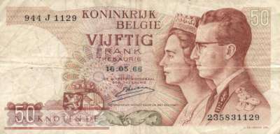 Belgien - 50  Francs (#139-U20_VG)