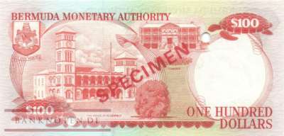Bermudas - 100  Dollars - SPECIMEN (#033s_UNC)