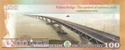 Bangladesch - 100  Taka - Gedenkbanknote (#070_UNC)