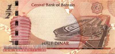Bahrain - 1/2  Dinar (#025_UNC)