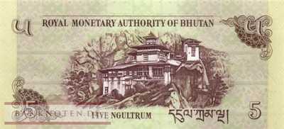 Bhutan - 5  Ngultrum (#028c_UNC)