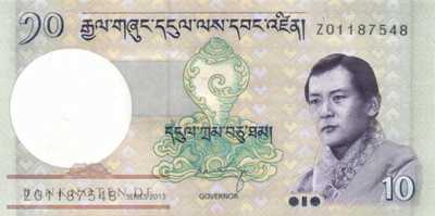 Bhutan - 10  Ngultrum - Ersatzbanknote (#029bR_UNC)