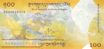 Bhutan - 100  Ngultrum - Gedenkbanknote mit Folder (#037F_UNC)