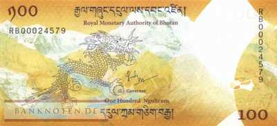 Bhutan - 100  Ngultrum - Gedenkbanknote (#037_UNC)