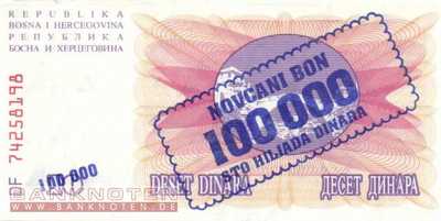 Bosnien Herzegowina - 100.000  Dinara (#034a_UNC)