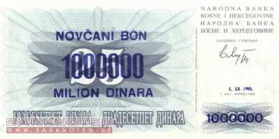 Bosnien Herzegowina - 1 Million Dinara (#035a_UNC)