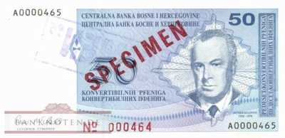 Bosnien Herzegowina - 50  Convertible Pfeniga - SPECIMEN (#057aS2_UNC)
