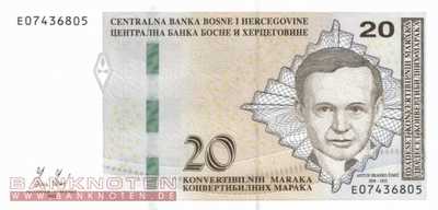 Bosnien Herzegowina - 20  Convertible Maraka (#082a_UNC)