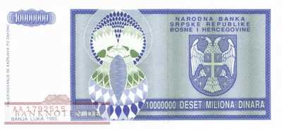 Bosnien Herzegowina - 10 Millionen Dinara (#144a_UNC)