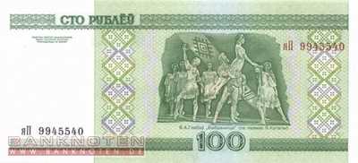 Weissrussland - 100  Rubel (#026b_UNC)