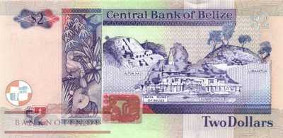 Belize - 2  Dollars (#066d_UNC)