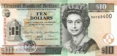 Belize - 10 Dollars (#068d_UNC)
