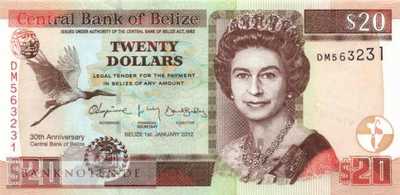 Belize - 20  Dollars - Gedenkbanknote (#072_UNC)
