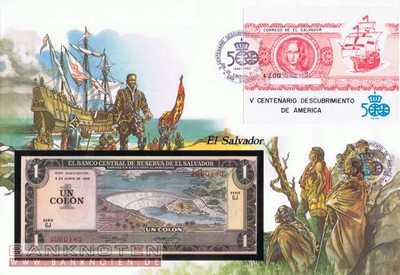Banknotenbrief El Salvador - 1  Colon (#SAL01_UNC)