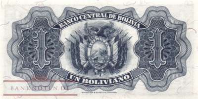 Bolivien - 1  Boliviano (#128a-U2_UNC)