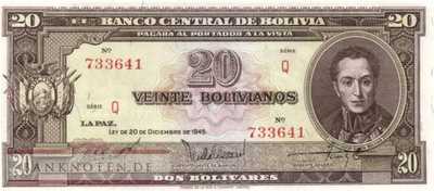 Bolivien - 20  Bolivianos (#140a-U3_UNC)