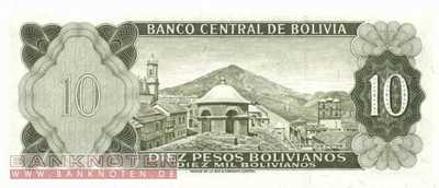 Bolivien - 10  Pesos Bolivianos (#154a-U16_UNC)