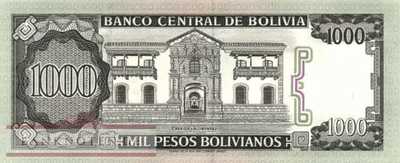 Bolivien - 1.000  Pesos Bolivianos (#167a-U3_UNC)