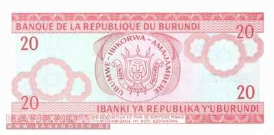 Burundi - 20  Francs (#027d-03_UNC)