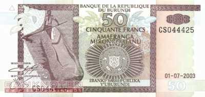 Burundi - 50  Francs (#036d_UNC)