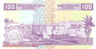 Burundi - 100  Francs (#044b_UNC)