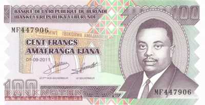 Burundi - 100  Francs (#044b_UNC)