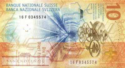 Schweiz - 10  Franken (#075c_UNC)