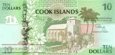 Cook Inseln - 10  Dollars (#008a_UNC)