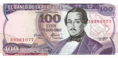 Kolumbien - 100  Pesos Oro (#418a_UNC)
