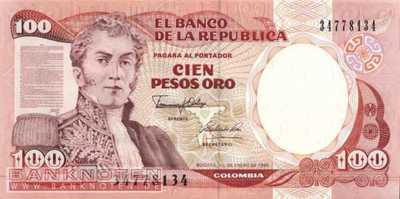 Kolumbien - 100  Pesos Oro (#426e-90_UNC)