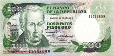 Kolumbien - 200  Pesos Oro (#429d-8811_UNC)
