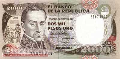 Kolumbien - 2.000  Pesos Oro (#433c_UNC)