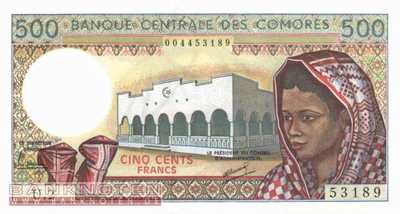 Komoren - 500  Francs (#010a-U2_UNC)