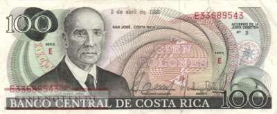 Costa Rica - 100  Colones (#248b-86_VF)